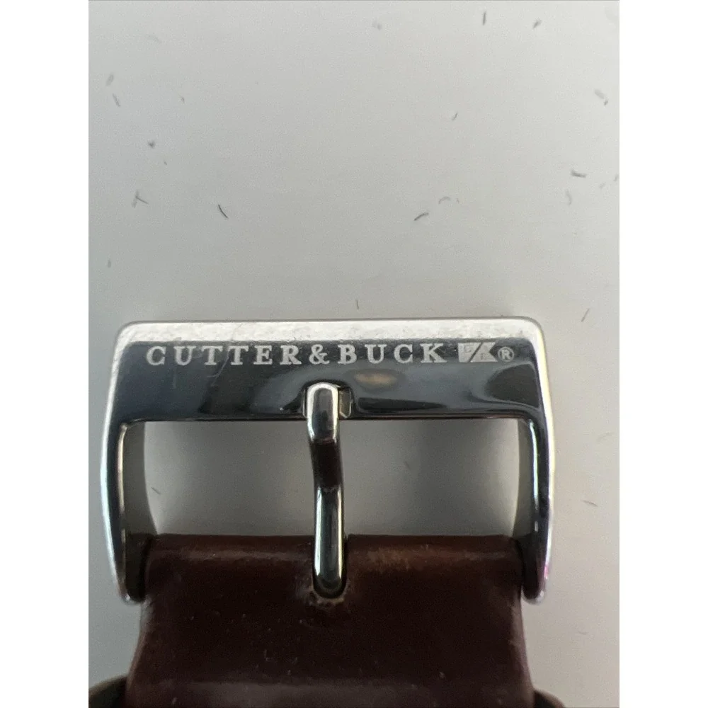 Cutter & Buck Chronograph Wristwatch Stainless Steel Back Leather Not Tested - Picture 4 of 16